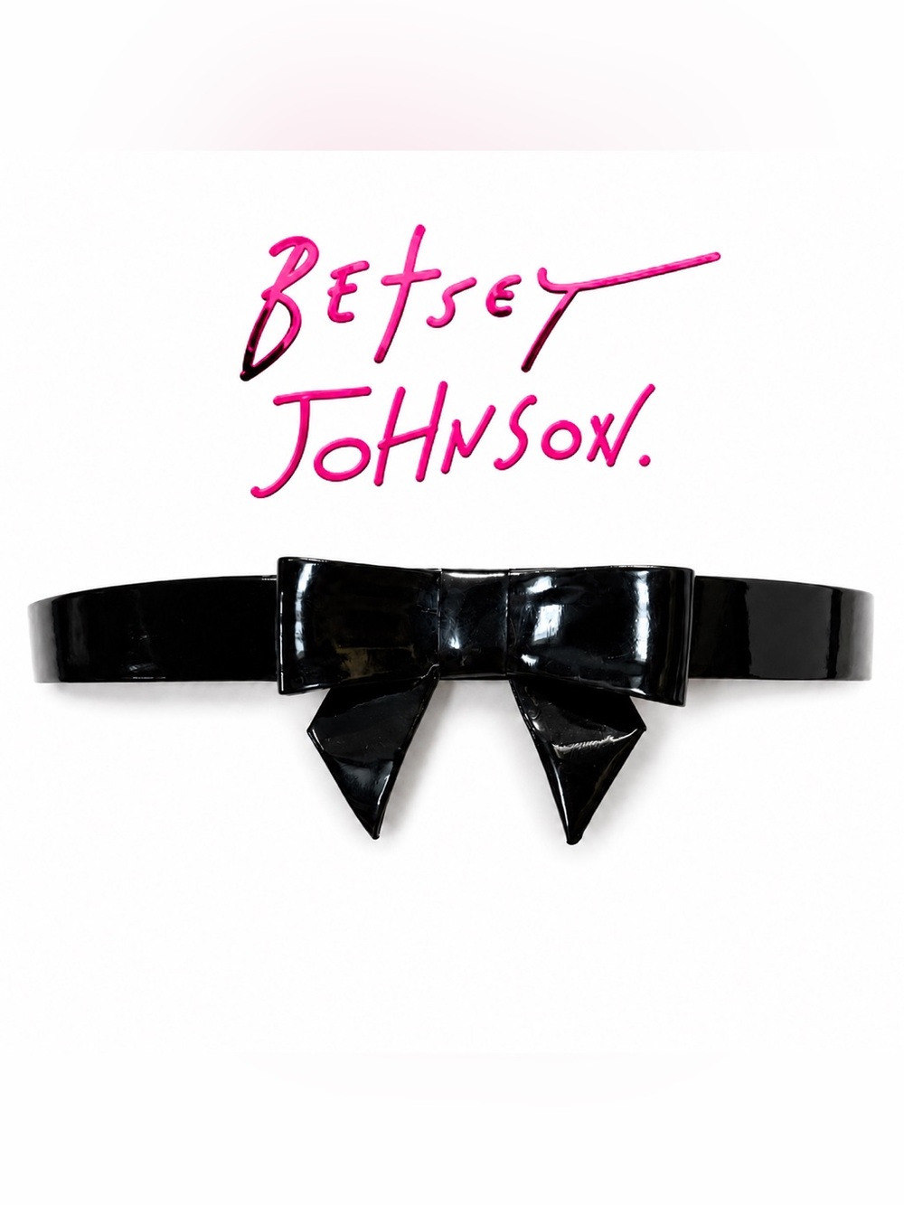 Betsey Johnson Vintage Patent Leather Bow Waist Belt
